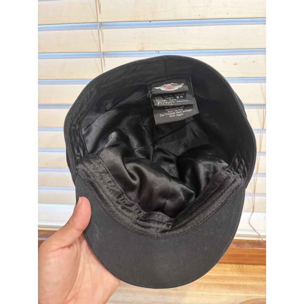 Harley-Davidson Black Newsboy Cabbie Cap Embroidered Motorcycle Biker Hat - Picture 6 of 9